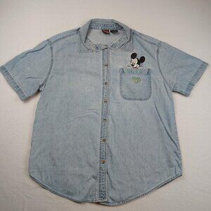 Vintage 90's Mickey Unlimited Cotton Denim Shirt Womens 14W/16W